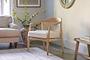 Nabhi Mango Wood & Cane Occasional Chair - Natural-nkuku