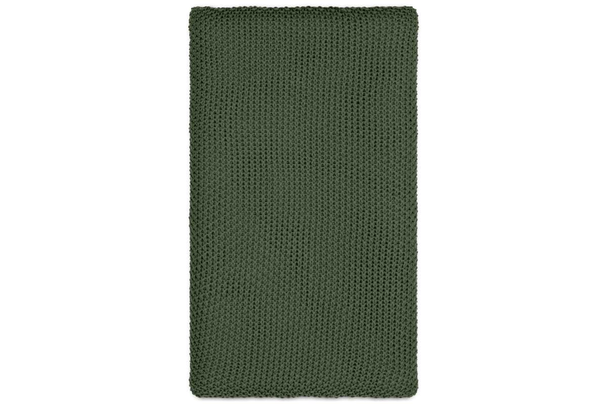 Nahan Moss Stitch Cotton Throw - Forest Green-nkuku