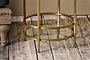 Nakuru Iron & Glass Drinks Table - Brass- nkuku