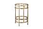 Nakuru Iron & Glass Drinks Table - Brass- nkuku