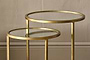 Nakuru Iron & Glass Side Table Set - Brass- nkuku