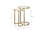 Nakuru Iron & Glass Side Table Set - Brass- nkuku