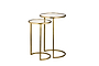 Nakuru Iron & Glass Side Table Set - Brass- nkuku