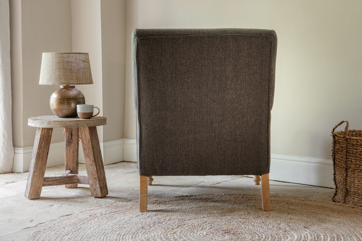 Nalla Wool Armchair - Charcoal- nkuku