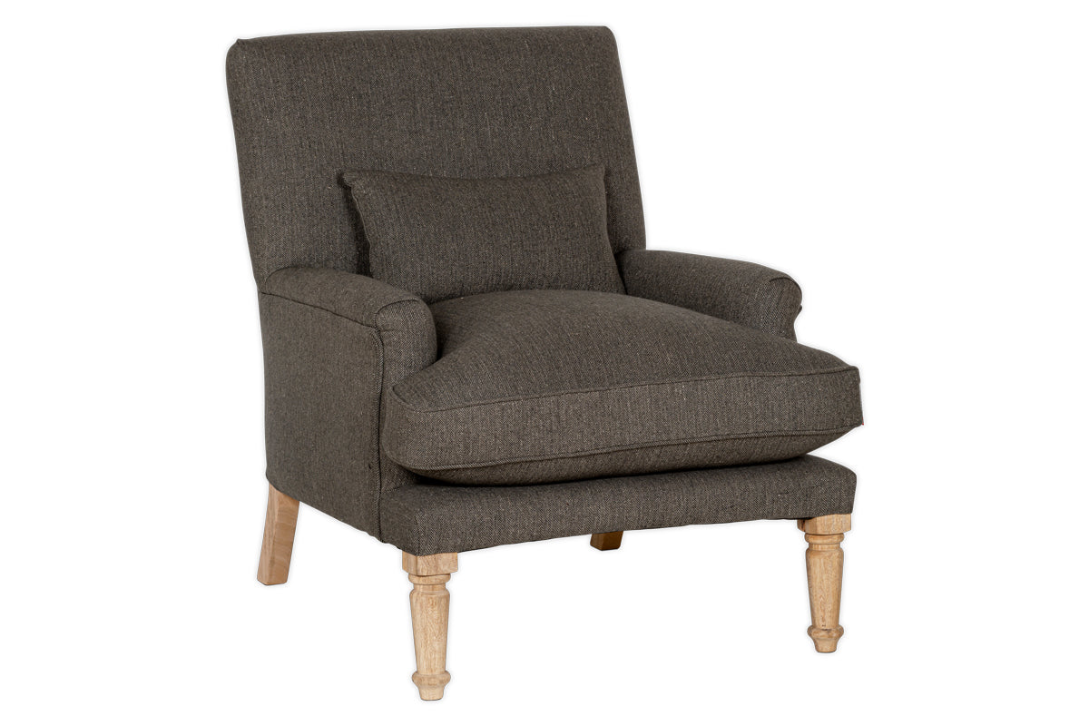 Nalla Wool Armchair - Charcoal- nkuku