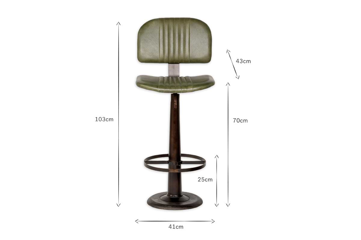 Narwana Bar Chair - Rich Green-nkuku