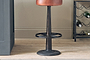 Narwana Leather Round Stool - Chocolate Brown-nkuku