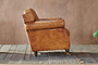 Narwana Ribbed Leather Armchair - Aged Tan- nkuku