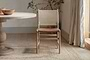 Nayan Leather & Jute Dining Chair - Tan-nkuku