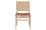 Nayan Leather & Jute Dining Chair - Tan-nkuku