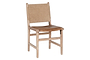 Nayan Leather & Jute Dining Chair - Tan-nkuku