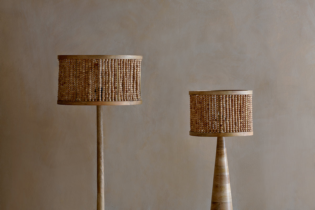 Neela Mango Wood Lampshade - Natural-nkuku