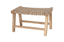 Nish Mango Wood & Jute Strap Stool - Natural- nkuku