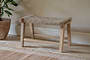 Nish Mango Wood & Jute Strap Stool - Natural- nkuku