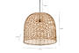 Noko Wicker Dome Pendant - Large-nkuku