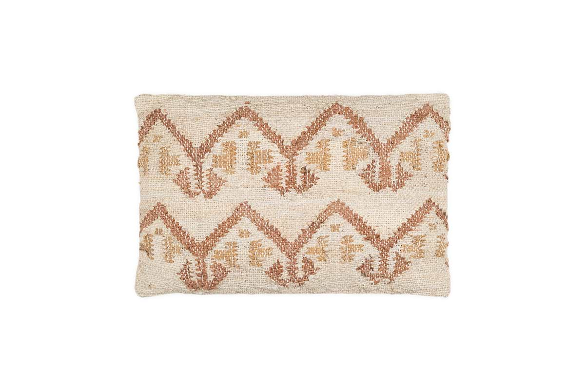 Nuvali Cotton & Jute Cushion Cover - Rust-nkuku