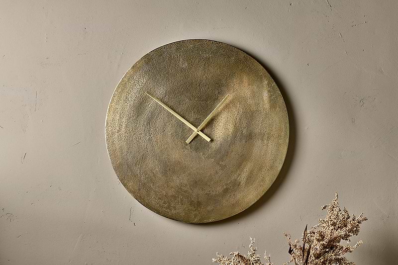 Okota Wall Hung Clock - Antique Brass - Large