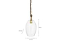 Otoro Recycled Glass Pendant - Clear - Small Oval
