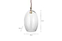 Otoro Recycled Glass Pendant - Clear - Large Oval