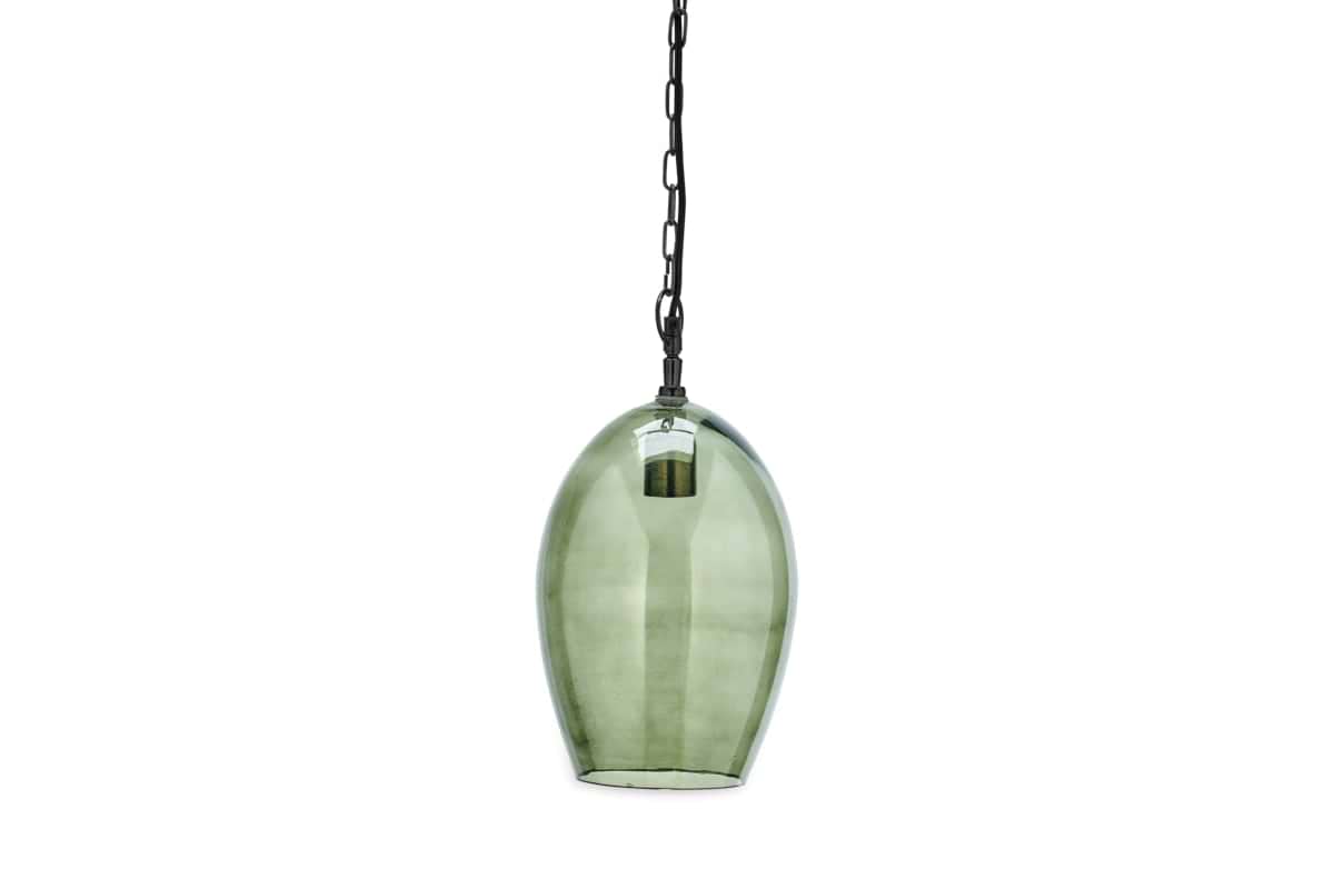 Otoro Recycled Glass Pendant - Green - Large Oval