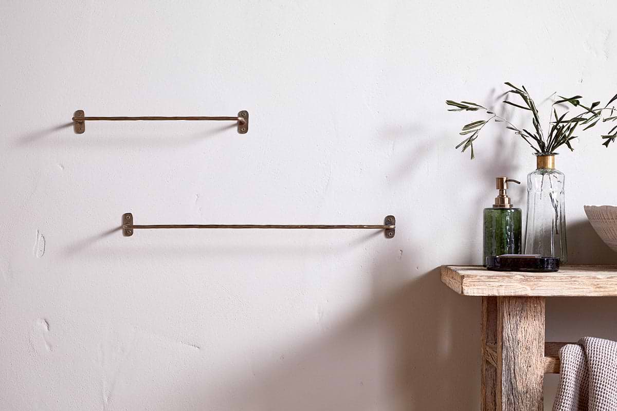 Olani Bathroom Hanging Rail - Antique Brass-nkuku