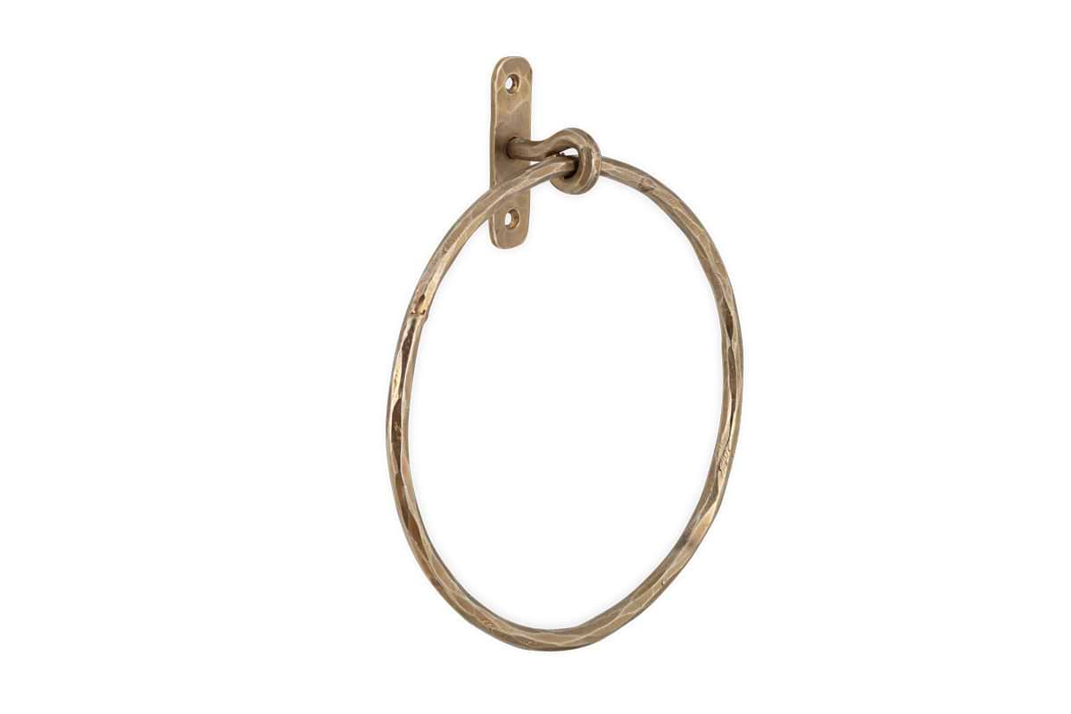 Olani Towel Ring - Antique Brass-nkuku