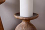 Omari Mango Wood Candlestick - Natural-nkuku