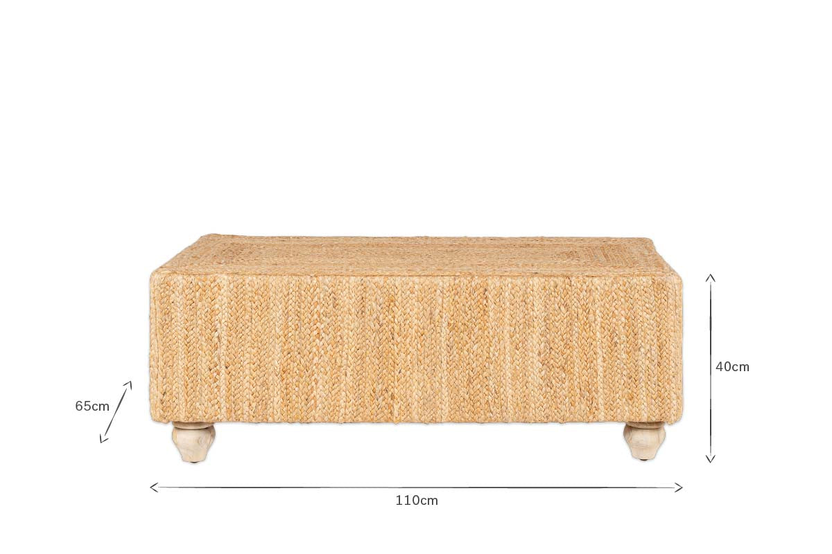 Ondal Braided Hemp Coffee Table- nkuku