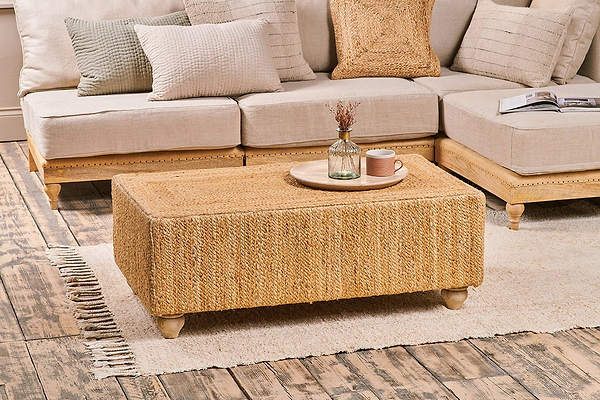 Ondal Braided Hemp Coffee Table- nkuku