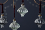 Onir Baubles - Clear & Slate Blue - (Set of 4)-nkuku