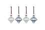 Onir Baubles - Clear & Slate Blue - (Set of 4)-nkuku
