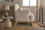 Otas Teddy Cotton Armchair - Off White- nkuku