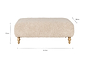 Otas Teddy Ottoman - Off White-nkuku