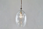 Otoro Recycled Glass Pendant - Clear - Large Oval-nkuku