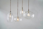 Otoro Recycled Glass Pendant - Clear - Large Round-nkuku