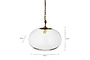 Otoro Recycled Glass Pendant - Clear - Large Round-nkuku