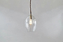 Otoro Recycled Glass Pendant - Clear - Small Oval-nkuku