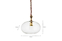 Otoro Recycled Glass Pendant - Clear - Small Round-nkuku