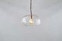 Otoro Recycled Glass Pendant - Clear - Small Round-nkuku