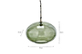 Otoro Recycled Glass Pendant - Green - Large Round-nkuku