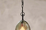 Otoro Recycled Glass Pendant - Green - Small Oval-nkuku