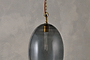 Otoro Recycled Glass Pendant - Smoke - Large Oval-nkuku