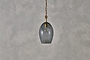 Otoro Recycled Glass Pendant - Smoke - Small Oval-nkuku