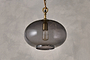 Otoro Recycled Glass Pendant - Smoke - Small Round-nkuku