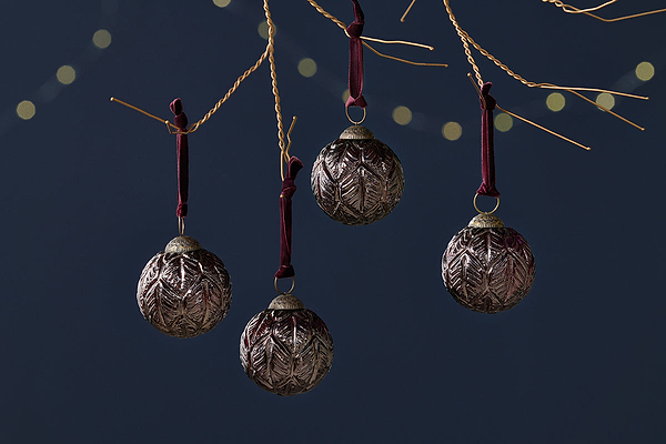 Patta Baubles - Burgundy - (Set of 4)