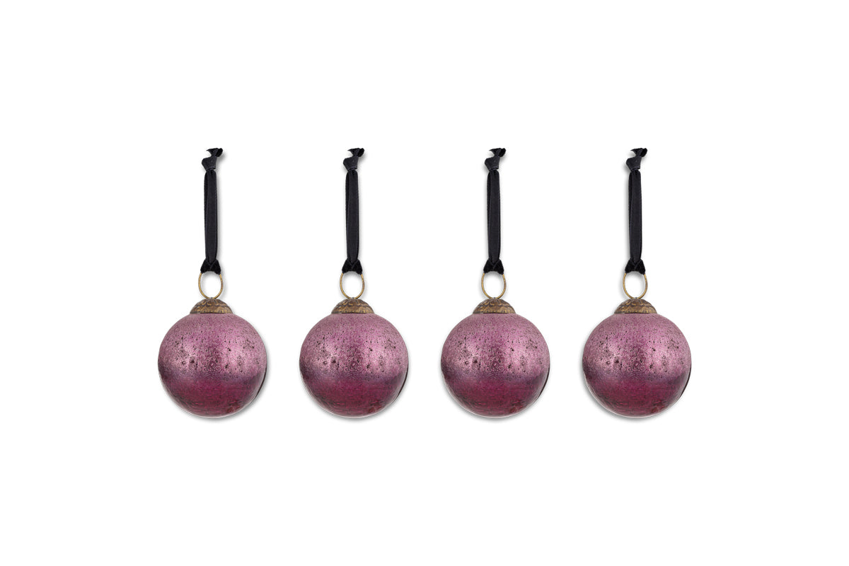 Pannee Round Baubles - Ruby (Set of 4)