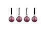 Pannee Round Baubles - Ruby (Set of 4)