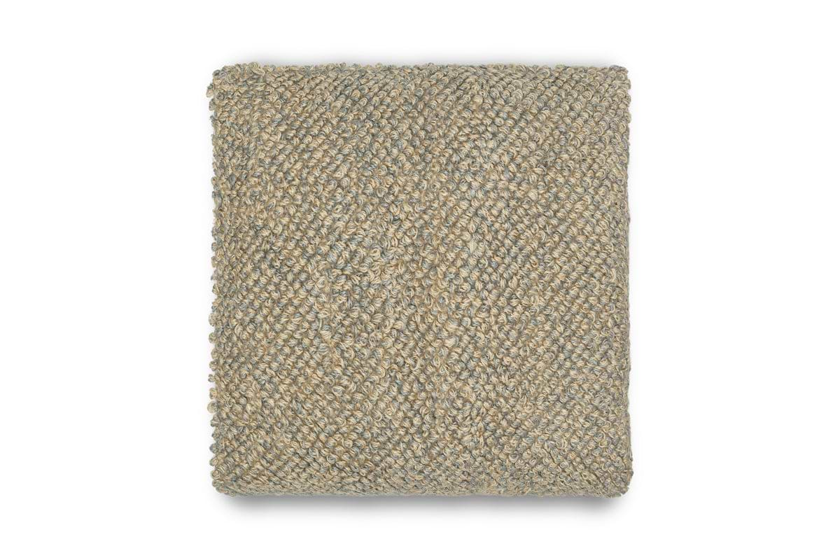 Paduna Jute & Cotton Cushion Cover - Soft Blue & Brown-nkuku