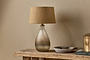 Palla Recycled Glass Table Lamp - Rustic Smoke-nkuku