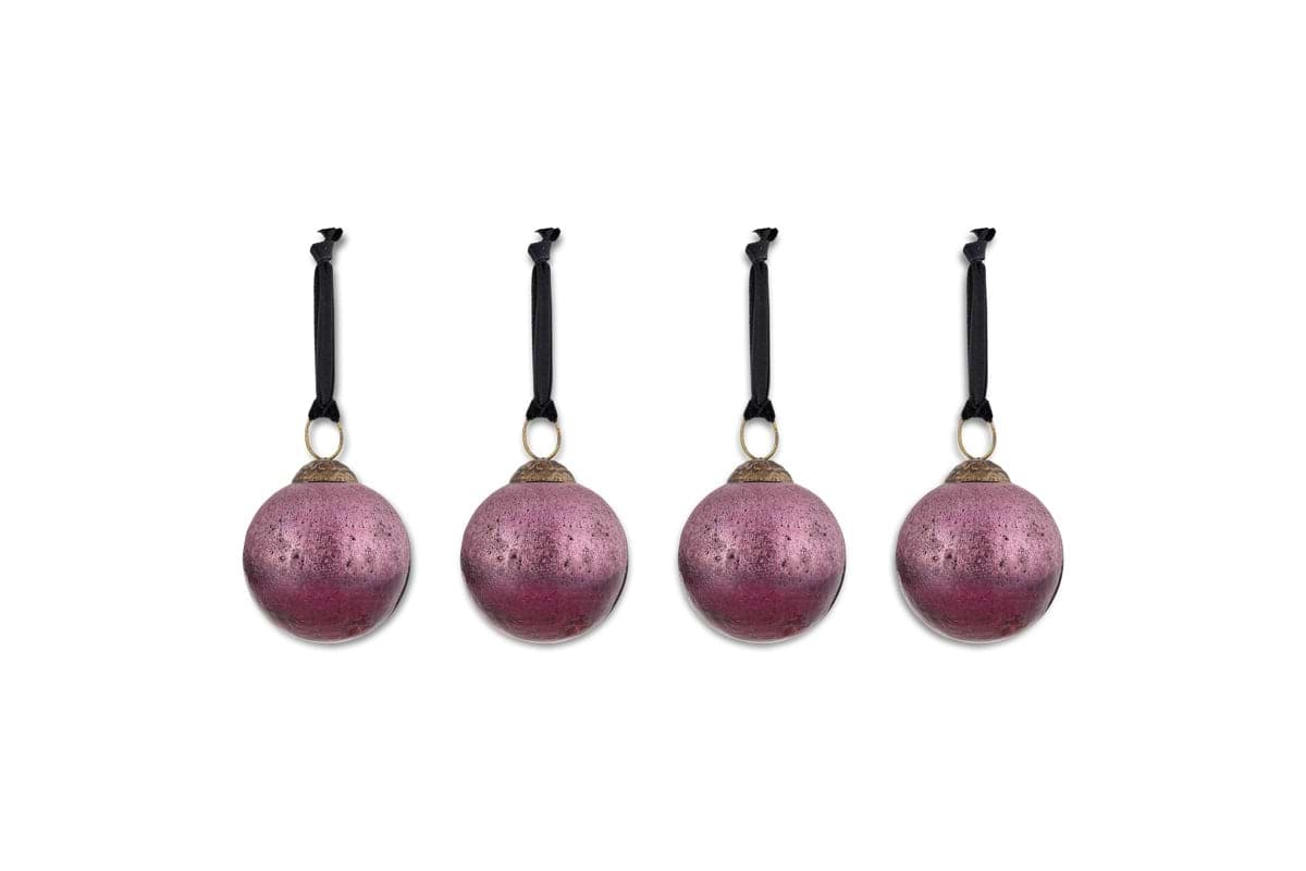 Pannee Round Baubles - Ruby (Set of 4)-nkuku